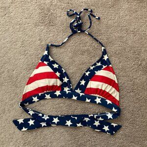 American flag inspired bikini top size small